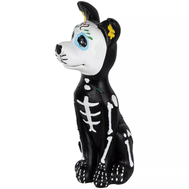 Northlight 5" Black Day of the Dead Skeleton Dog Figurine Decoration