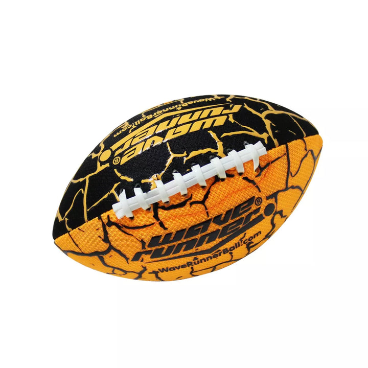 Wave Runner Grip It Waterproof Football 9.25 Inches W/Sure-Grip Technology Play in Water Great for Beach Pool Lake BBQ Park & Anywhere Pump Included