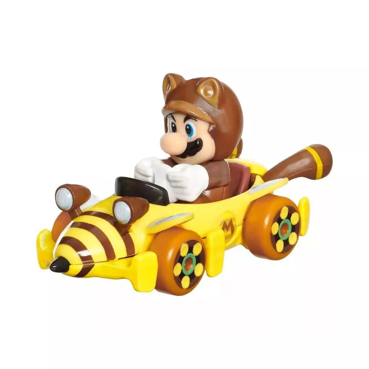 Hot Wheels Mario Kart 1:64 Scale Tanooki with Bumble V Collectible Vehicle