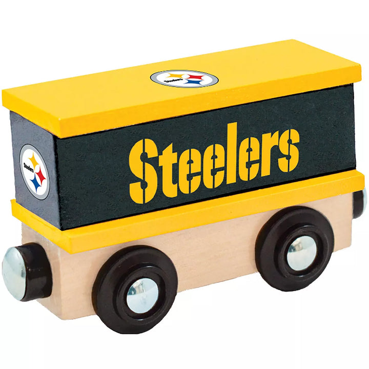 Masterpieces Wood Train Box Car - NFL Pittsburgh Steelers.