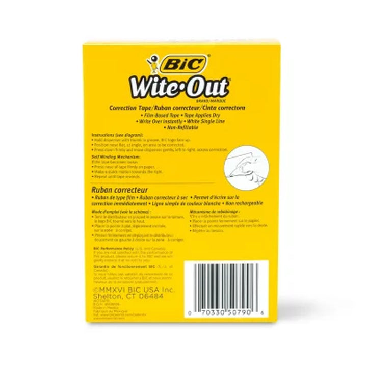 BIC Wite-Out EZ Correct Correction Tape, Non-Refillable, 1/6" X 472", 10 Pk.