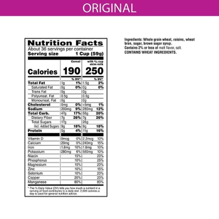 Raisin Bran Cereal, 76.5 Oz.