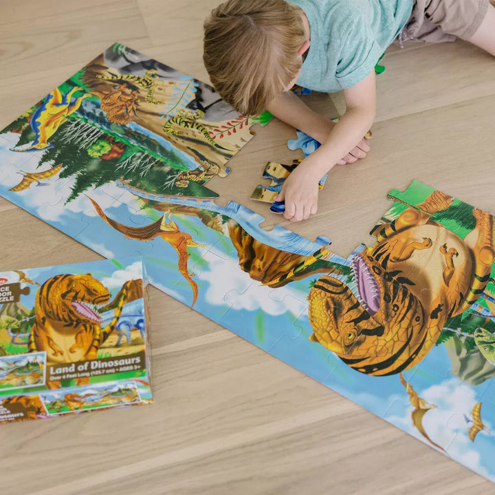 Melissa and Doug Land of Dinosaurs Floor Puzzle 48Pc