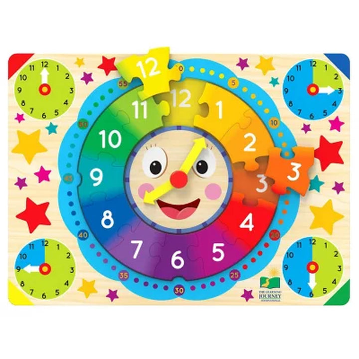 Lift & Learn Puzzles: Numbers and Clock, 32 Piece