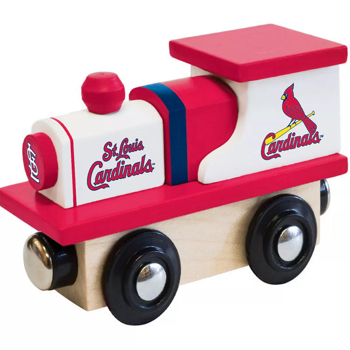 Masterpieces Officially Licensed MLB St. Louis Cardinals Wooden Toy Train Engine for Kids.