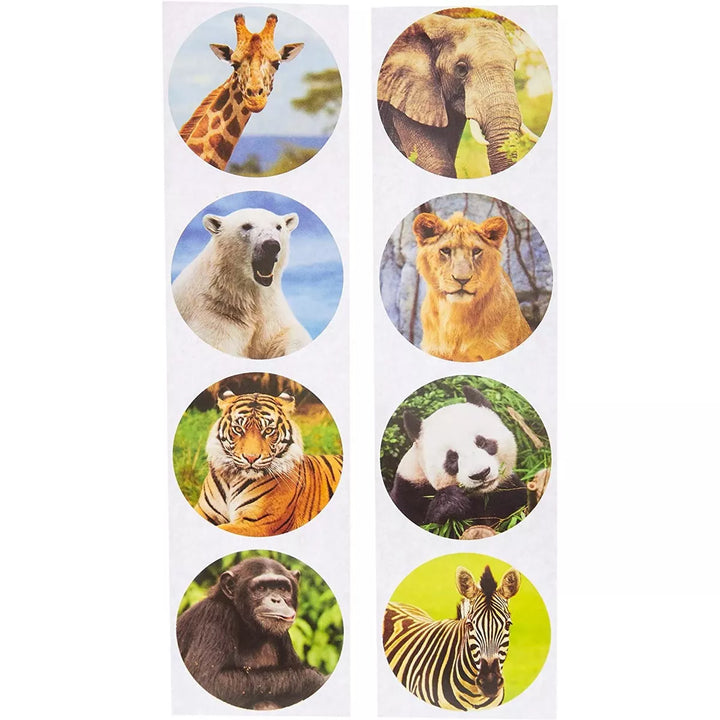 Zoo Animal Sticker Roll (1000 Count), 1.5 Inches