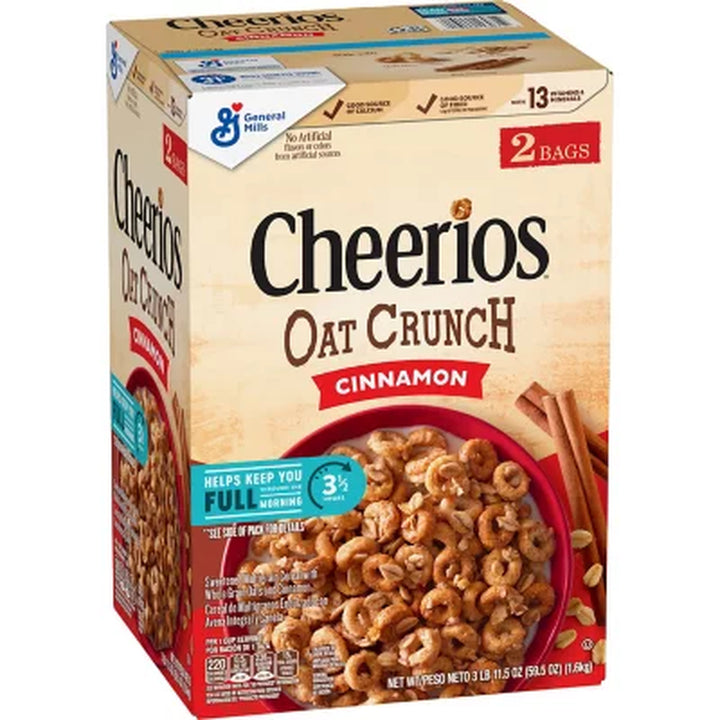 Cheerios Oat Crunch Cereal, Cinnamon, 59.5Oz.