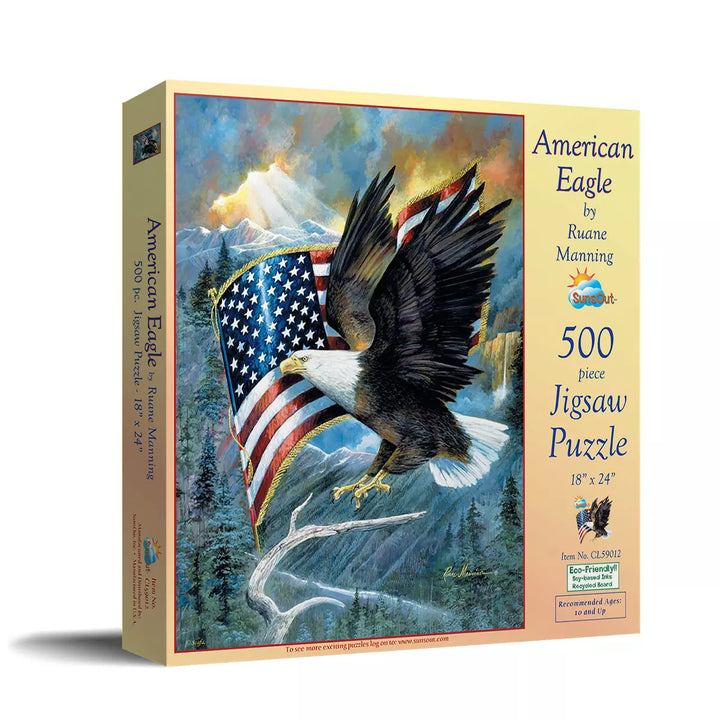 Sunsout American Eagle 500 Pc Fourth of July Jigsaw Puzzle CL59012