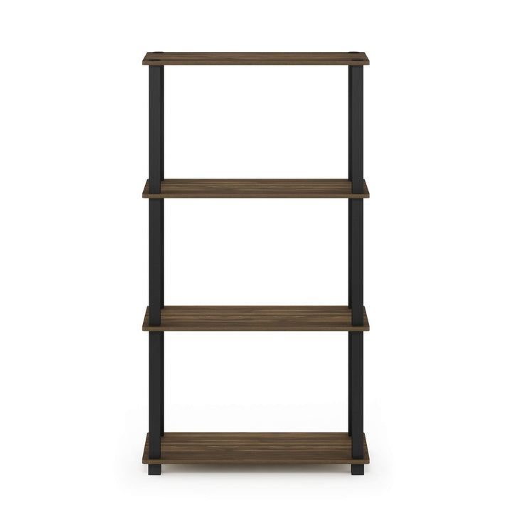 Furinno Turn-N-Tube 5-Tier Multipurpose Shelf / Display Rack / Storage Shelf / Bookshelf, Classic Tubes, Sonoma Oak/White 5-Tier Classic Tube