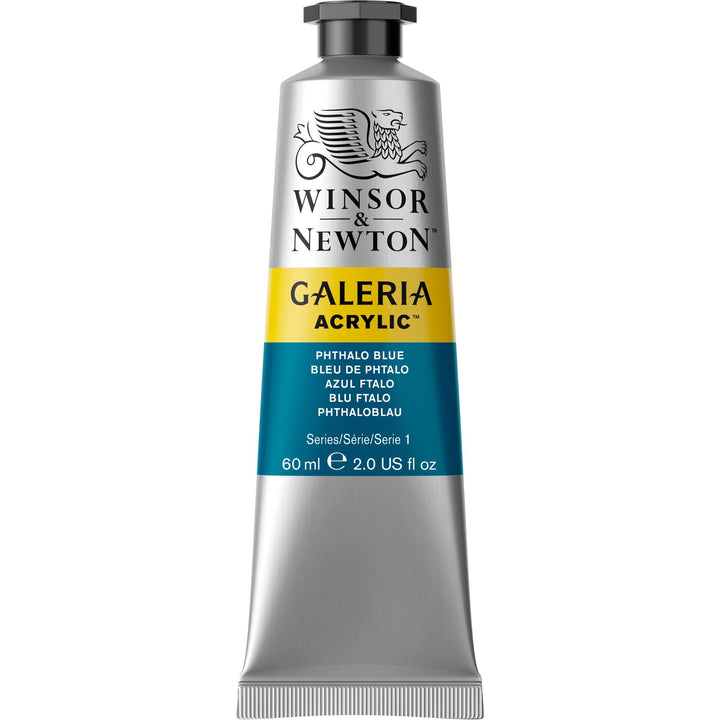 Winsor & Newton Galeria Acrylic Color, 60ml (2-oz) Tube, Phthalo Blue 2-oz Tube