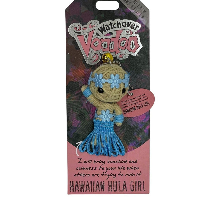 Watchover Voodoo 3-Inch Hawaiian Hula Girl Keychain - Handcrafted Gift to Bring Good Luck and Positivity Everywhere You Go