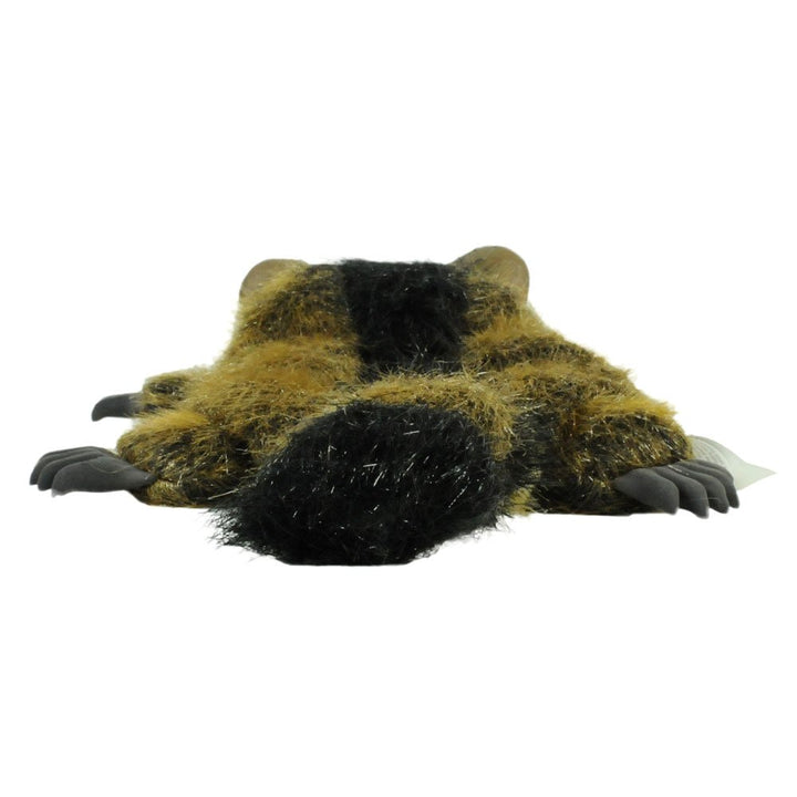 Hyper Pet Real Skinz Plush Dog Toy with Squeaker, Raccoon Brown Large