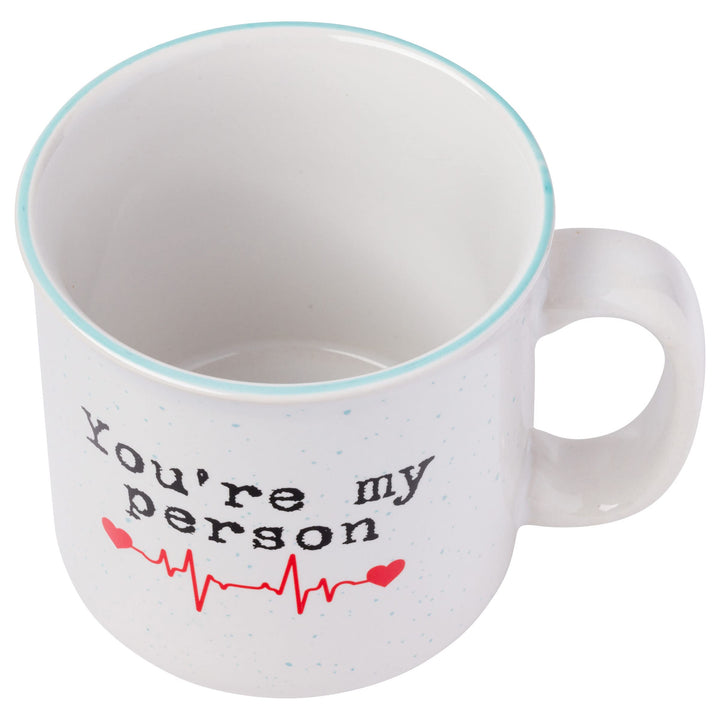 Silver Buffalo Grey's Anatomy You're My Person Ceramic Camper Mug, 20 Ounces