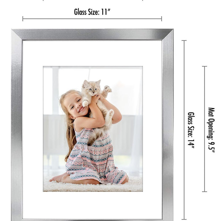 Americanflat 6x8 Picture Frame with Shatter-Resistant Glass - Use as 3x5 Frame with Mat or 6x8 Frame Without Mat - Signature Collection - Photo Frame for Tabletop and Wall Display - White 6x6