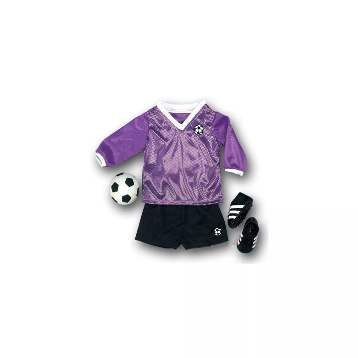 Sophia’S Doll Soccer Outfit 6-Piece Set with Ball for 18" Dolls