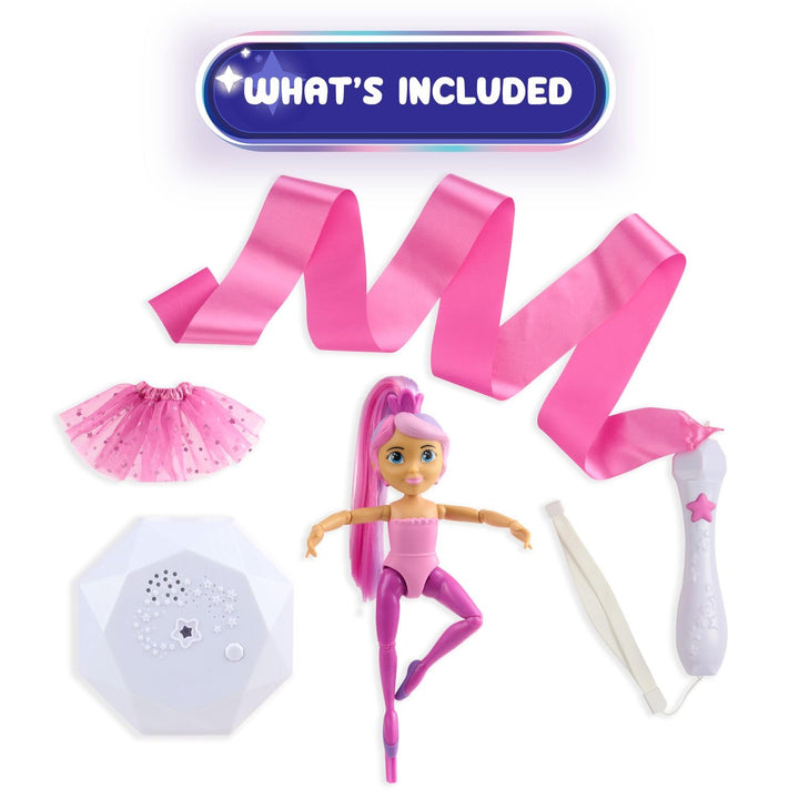 WowWee Twirl Along Dancing Doll, Lena Ballerina, with Wand and Light-Up Stage (Ages 3+)