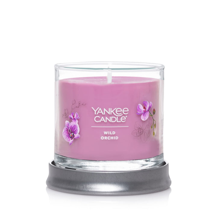 Yankee Candle Wild Orchid Scented, Signature 4.3oz Small Tumbler Single Wick Candle, Over 20 Hours of Burn Time Signature Small Tumbler