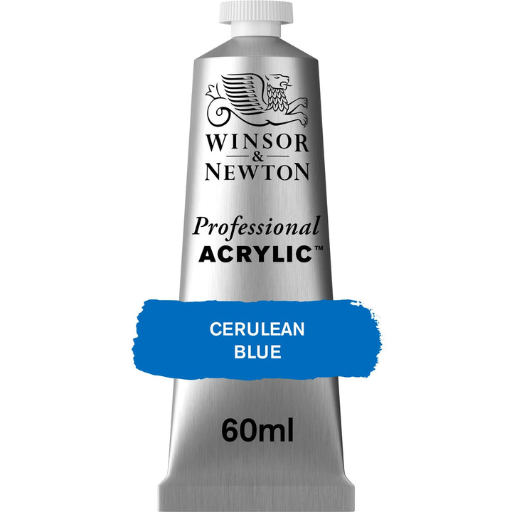 Winsor & Newton Professional Acrylic Paint, 60ml (2-oz) Tube, Cerulean Blue 2-oz Tube