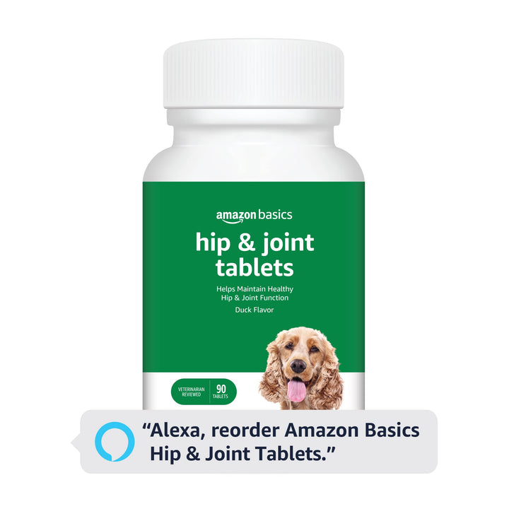 Basics Dog Hip & Joint Chewable Tablets, Duck Flavored, 90 Count (Previously Solimo) 90 Count (Pack of 1)