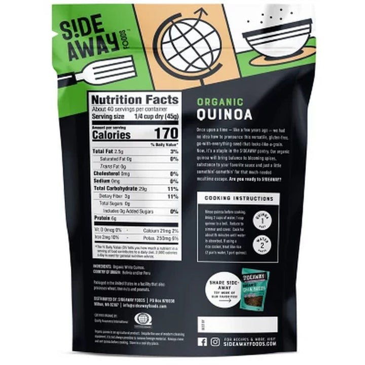 Sideaway Foods Organic Quinoa, 64Oz.
