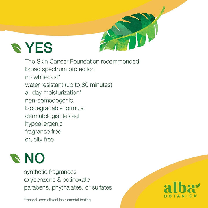 Alba Botanica Sheer Mineral Sunscreen Lotion, Broad Spectrum SPF 50, Fragrance Free, 3 fl oz 3 Fl Oz (Pack of 1)