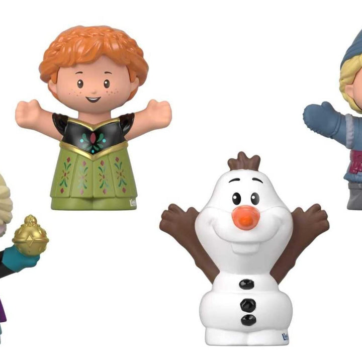 Fisher-Price Little People Toddler Toys Disney Frozen Elsa & Friends Figure Set with Anna Kristoff & Olaf for Ages 18+ Months 4-Pack