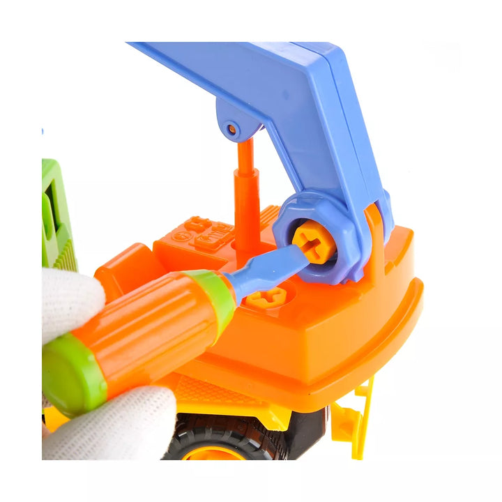 Ready! Set! Play! Link 27 Piece Take-A-Part Engineering Excavator Construction Vehicle Truck Set