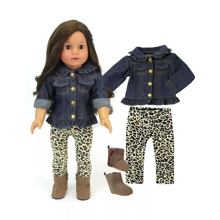 Sophia’S Jean Jacket, Leggings, and Boots Set for 18" Dolls