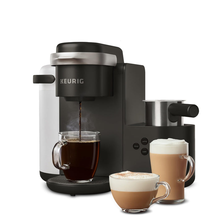 Keurig K-Café SMART Single Serve Coffee Maker with WiFi Compatibility, Latte and Cappuccino Machine with Built-In Frother, 6 Brew Sizes, Compatible with Alexa, Black