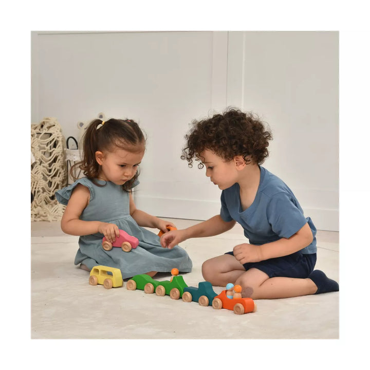 Avenlur Wooden Car Toy Set - 10 Piece Set