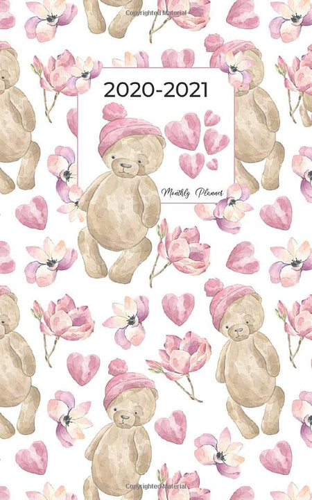 2020-2021 Monthly Planner: Teddy Bear Gift for Women | Organize Appointments And Other Important Dates With This Adorable 2-Year Calendar Book