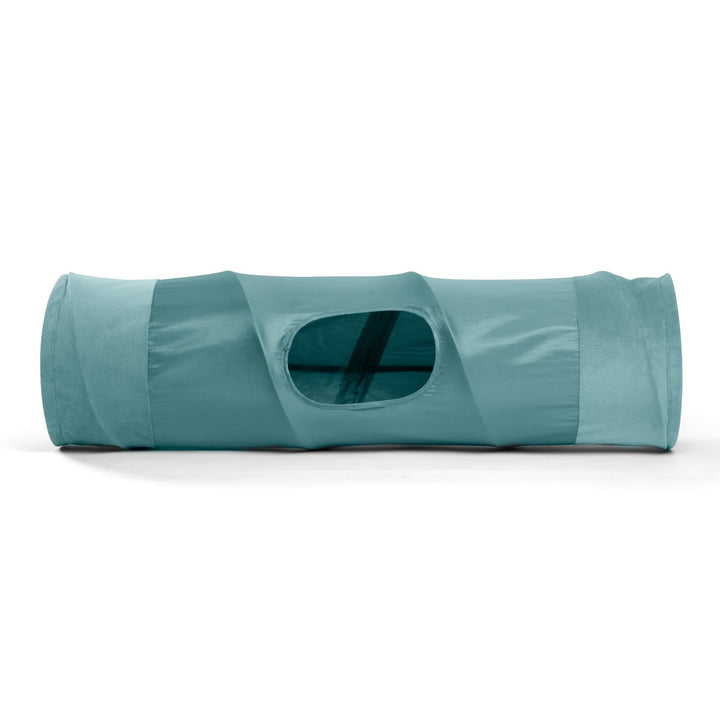 Best Friends by Sheri Ilan Oxford Cat Tunnel for Indoor Cats in Tidepool with Ball Toy, 36" x 10"