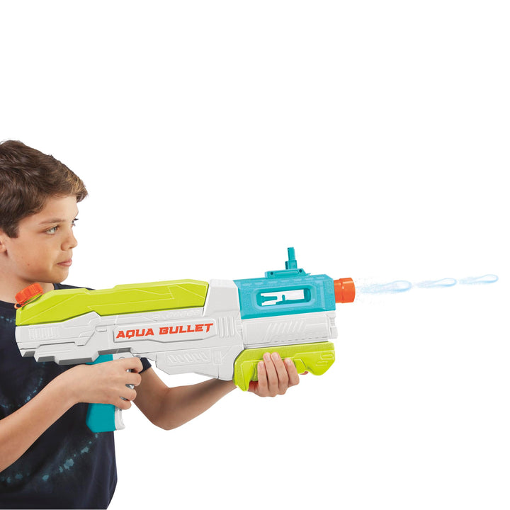 Water Warriors: Aqua Bullet - Water Blaster, Pump-Action, Launches 5 Water Bullets Every Pump, Shoots Up to 32ft, Outdoor Water Play, Kids Toy, Age 6+