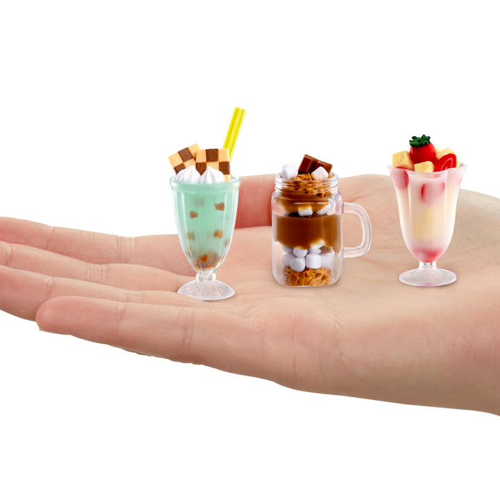 MGA's Miniverse Make It Mini Food Diner Series 1 Ice Cream Shop Bundle (3 Pack) Mini Collectibles, Blind Packaging, DIY, Resin Play, Replica Food, NOT Edible, Collectors, 8+