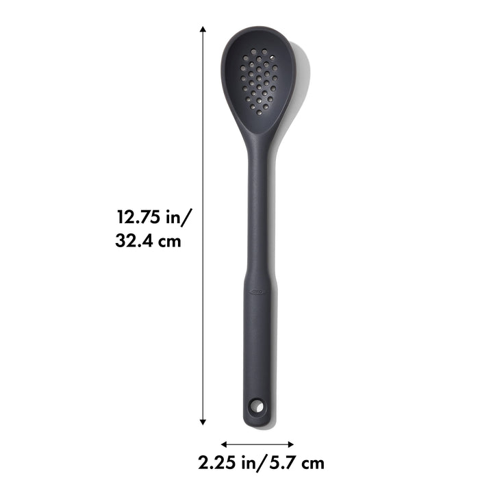 OXO Good Grips Silicone Slotted Spoon, us:one size, Peppercorn