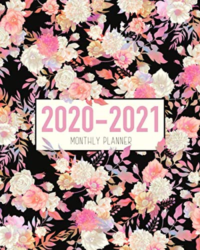 2020-2021 Monthly Planner: Pink Floral Design 2 Year Monthly Planner from January 2020 to December 2021 Calendar 24 Months with Holidays Schedule Organizer