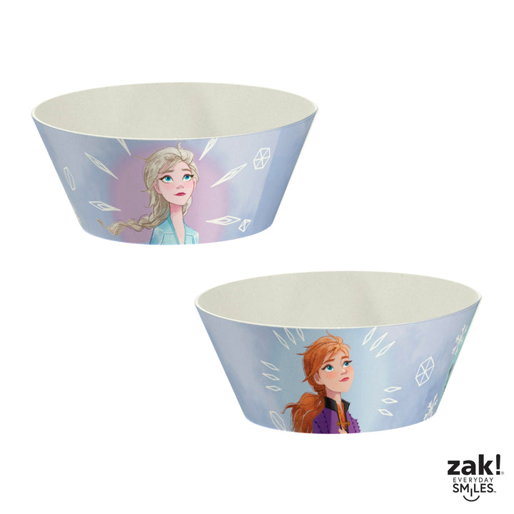 Zak Designs Disney Frozen 2 Kids Dinnerware Set 3 Pieces, Durable and Sustainable Melamine Bamboo Plate, Bowl, and Tumbler are Perfect For Dinner Time With Family (Anna, Elsa, Olaf) 8" Plate, 6" Bowl, 10oz Tumbler Frozen 2 (Anna, Elsa, Olaf)