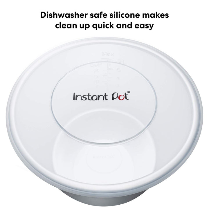 Instant Pot Silicone Lid, 8-In, 3-Qt Pot Lid, Reusable Silicone Lid for Bowl and Food Cover, Microwave Cover for Food, Transparent White 3 Quart