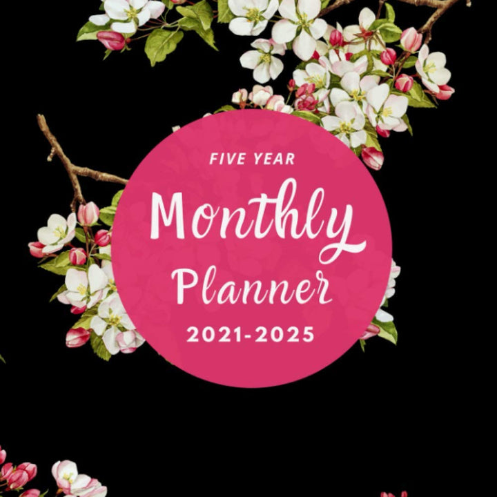 Five Year Monthly Planner 2021-2025 Large Print: Monthly Calendar and Agenda Organizer | Size 8.5x11 inch with Floral Cover