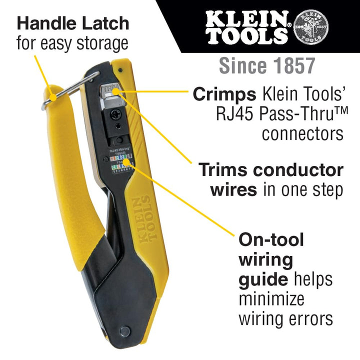 Klein Tools 80085 VDV LAN Cable and Wire Tester Kit for Klein Pass-Thu RJ45 Modular Data Plugs, 6-Piece DEVICE 6-Piece VDV Installation Kit