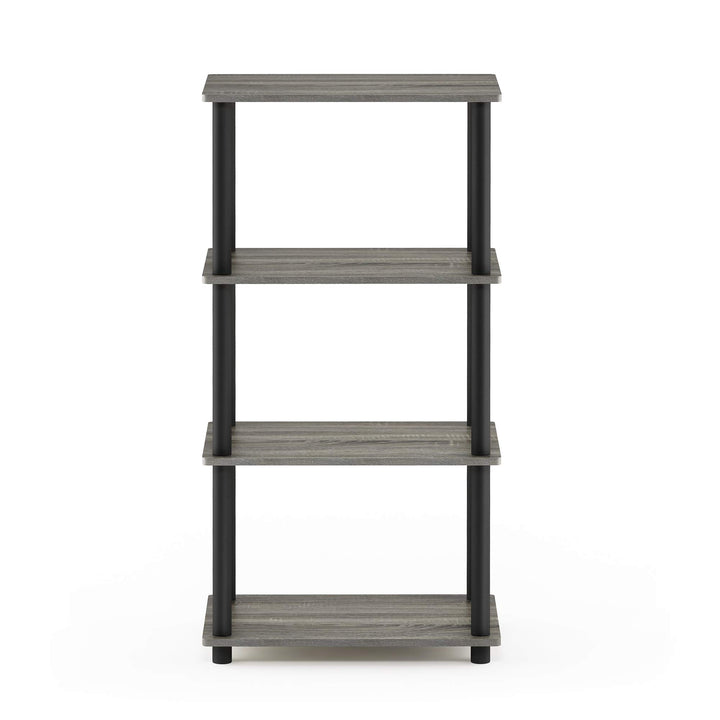 Furinno Turn-N-Tube 5-Tier Multipurpose Shelf / Display Rack / Storage Shelf / Bookshelf, Classic Tubes, Sonoma Oak/White 5-Tier Classic Tube