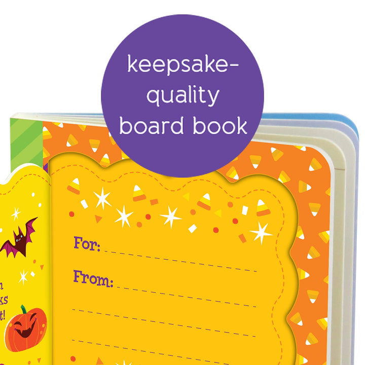 Baby's First Halloween Greeting Card Board Book (Includes Envelope and Foil Sticker) For Newborns, 0-12 Months (Little Bird Greetings Keepsake Book)