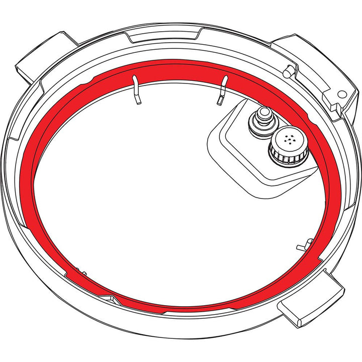 Instant Pot 2-Pack Sealing Ring 8-Qt, Inner Pot Seal Ring, Electric Pressure Cooker Accessories, Non-Toxic, BPA-Free, Replacement Parts, Red/Blue