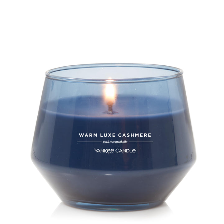 Yankee Candle Studio Medium Candle, Warm Luxe Cashmere, 10 oz: Long-Lasting, Essential-Oil Scented Soy Wax Blend Candle | 40-65 Hours of Burning Time