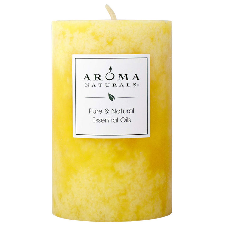 Aroma Naturals Holiday Juniper, Spruce and Basil Essential Oil Pillar Candle, Fresh Forest, 3 inch x 3.5 inch Juniper, Spruce & Basil 3" x 3.5" Pillar