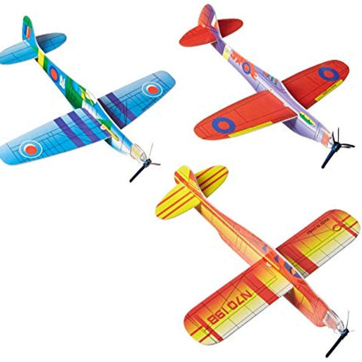 Rhode Island Novelty Foam 8 Inch Flying Glider Planes 48 Piece Assortment