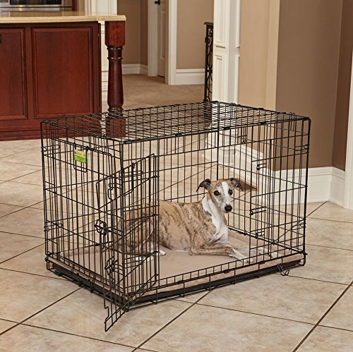 Midwest Homes for Pets Deluxe Micro Terry Pet Bed, Dog Bed & Crate Mat, Taupe, 36-Inch 35.0"L x 23.0"W x 1.2"Th