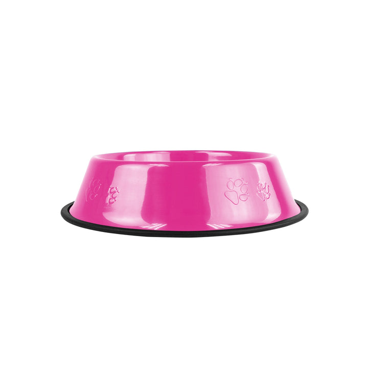Platinum Pets Non-Tip Stainless Steel Dog Bowl, 50 Oz, Bubble Gum Pink, Large
