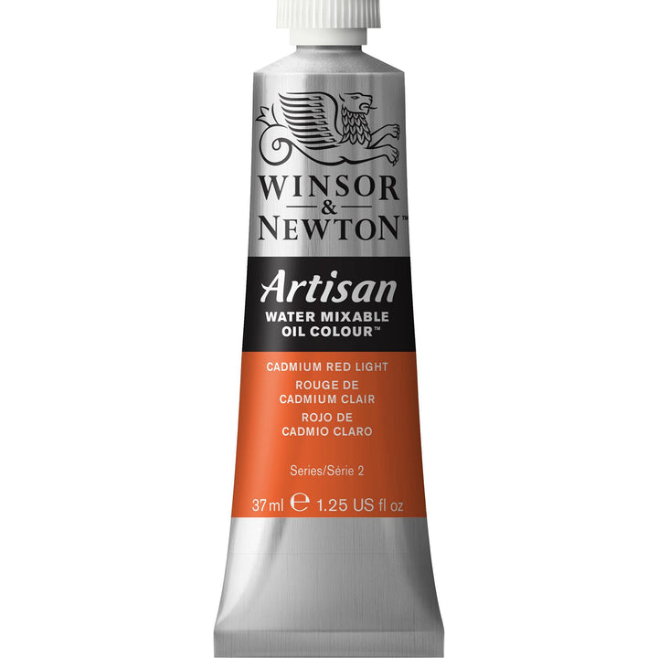 Winsor & Newton Artisan Water Mixable Oil Colour, 1.25-oz (37ml), Cadmium Red Light 37-ml Tube