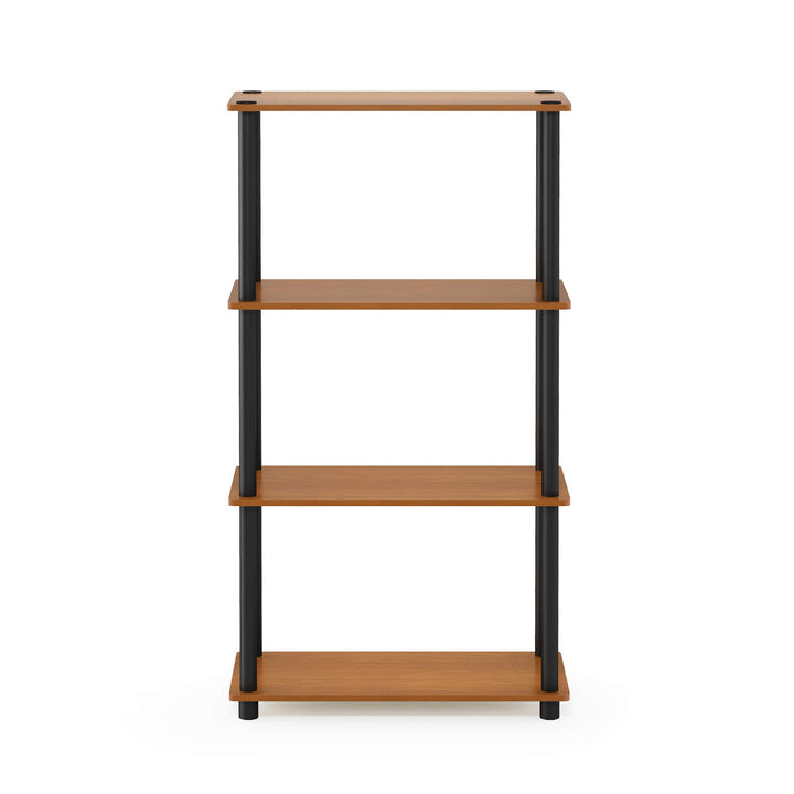 Furinno Turn-N-Tube 5-Tier Multipurpose Shelf / Display Rack / Storage Shelf / Bookshelf, Classic Tubes, Sonoma Oak/White 5-Tier Classic Tube